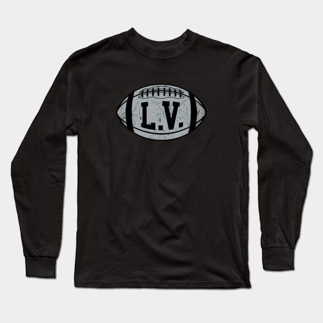 LV Retro Football - Black Long Sleeve T-Shirt by KFig21